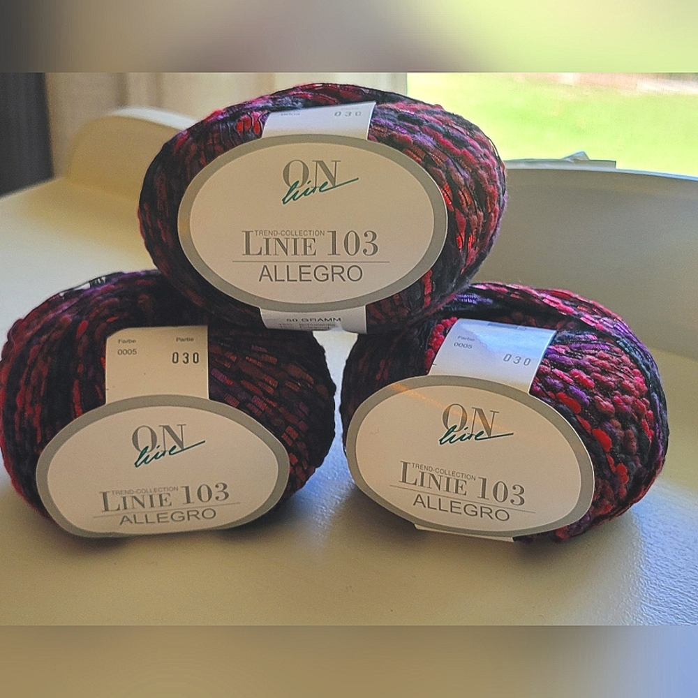 3 balls Linie 103 Allegro yarn